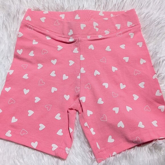 ANKO Kid's – Soft Pink Shorts with Heart Print Comfy Elastic Waistband NWT - Picture 3 of 6